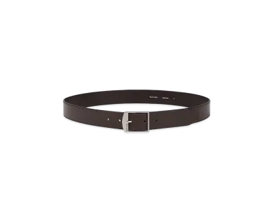 Paul Smith Logo Buckle Leather Belt "DarkBrown"