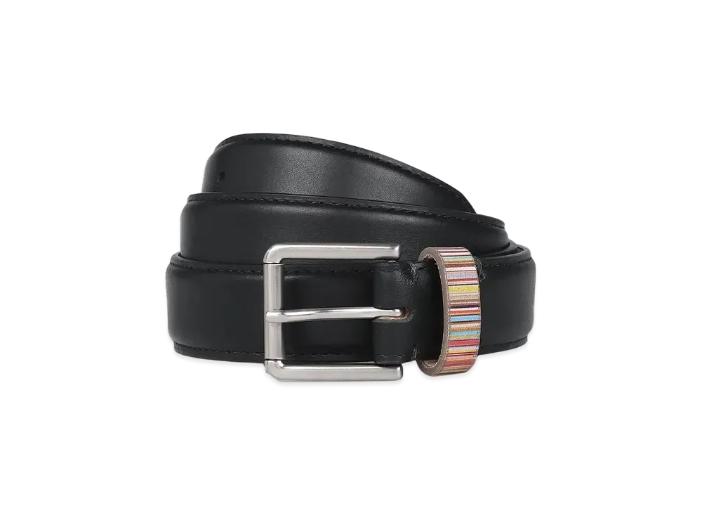Paul Smith Signature Stripe Loop Belt "Black"