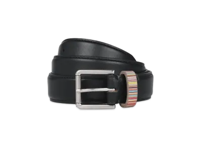 Paul Smith Signature Stripe Loop Belt "Black"