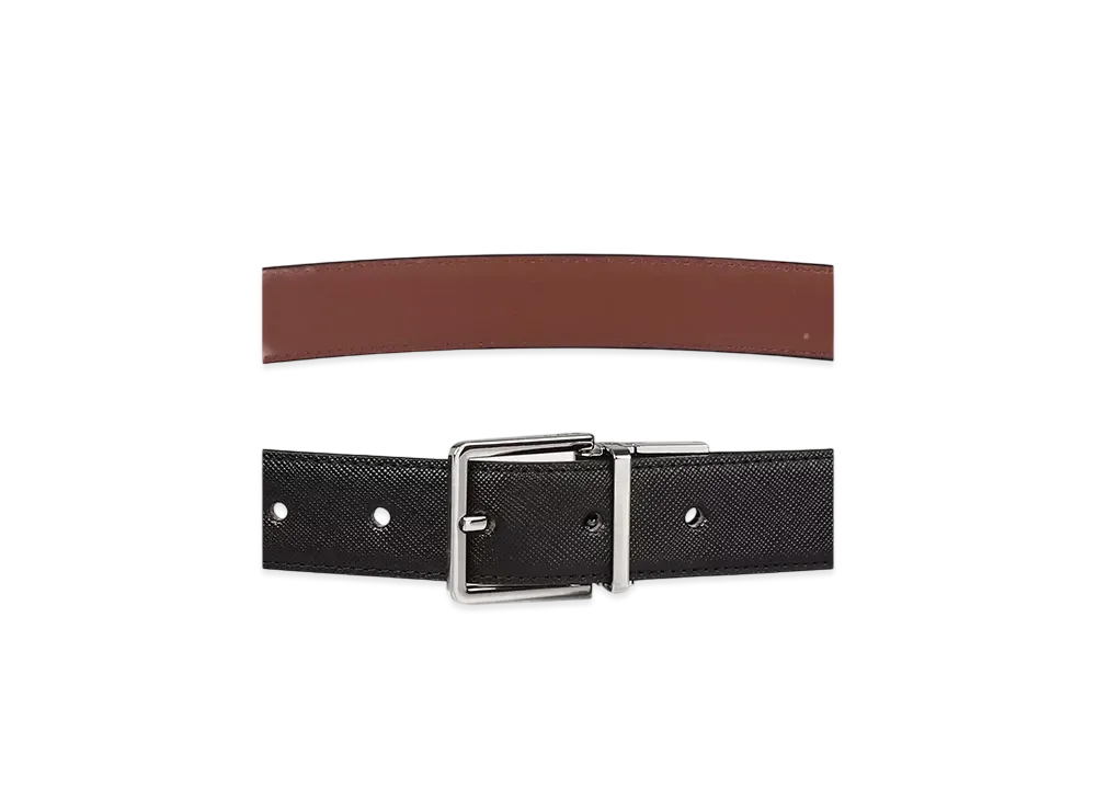 Paul Smith Color Stitch Embossed Logo Belt 
