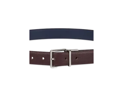 Paul Smith Saffiano Reversible Belt "Burgundy"