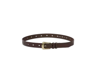 Paul Smith Diamond Hole Leather Belt "DarkBrown"