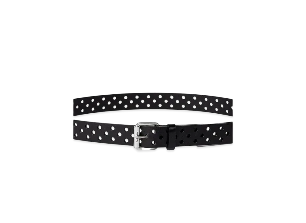 Paul Smith Perforated Leather Belt "Black"
