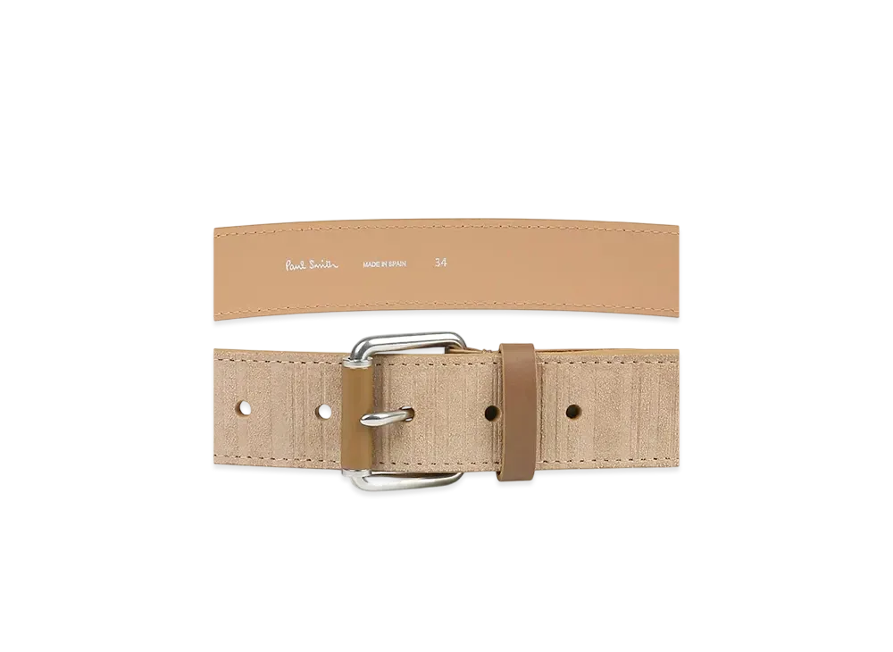 Paul Smith Shadow Stripe Suede Belt "Beige"