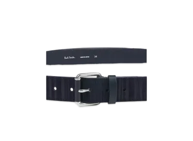 Paul Smith Shadow Stripe Suede Belt "Navy"