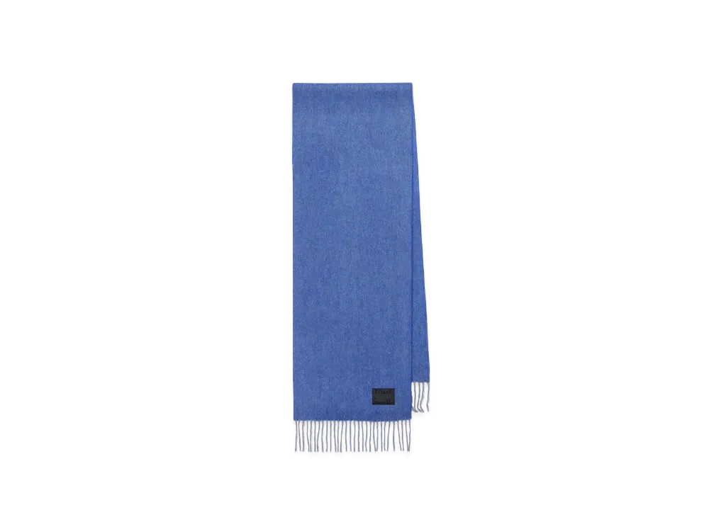 Paul Smith Cropped Logo Cashmere Blend Scarf "Blue"