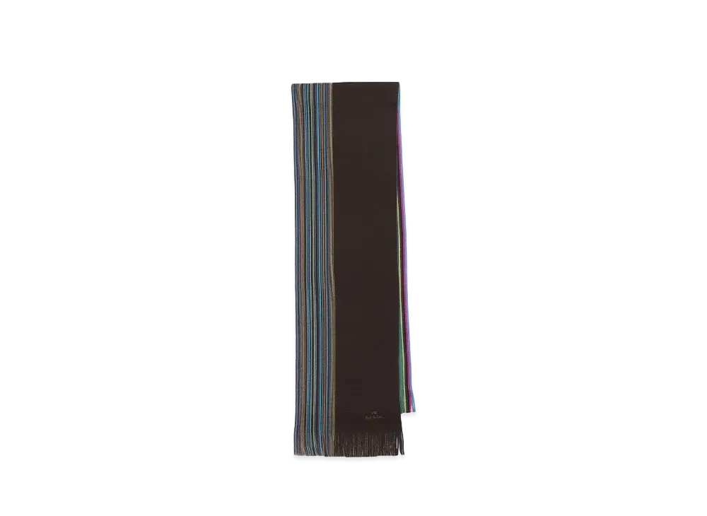 Paul Smith Half-Stripe Russell Scarf "DarkBrown"