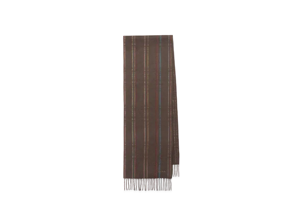 Paul Smith Random Stripe Cashmere Scarf "Moca"