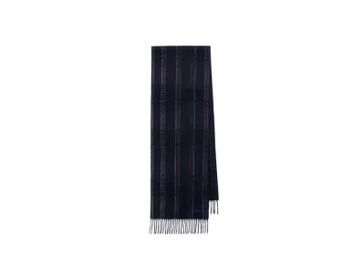 Paul Smith Random Stripe Cashmere Scarf "Navy"