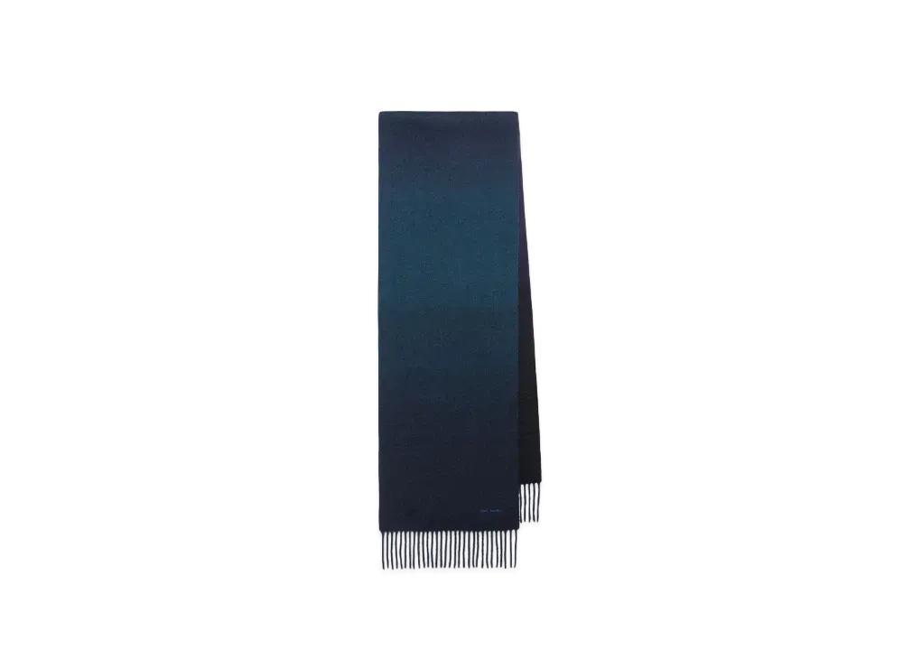Paul Smith Gradation Cashmere Scarf "Navy"