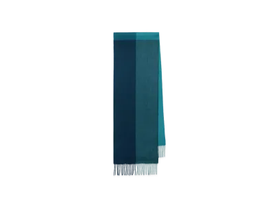 Paul Smith Color-Blocking Cashmere-Blend Scarf "DarkGreen"