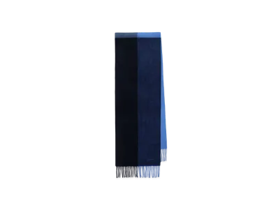 Paul Smith Color-Blocking Cashmere-Blend Scarf "Navy"