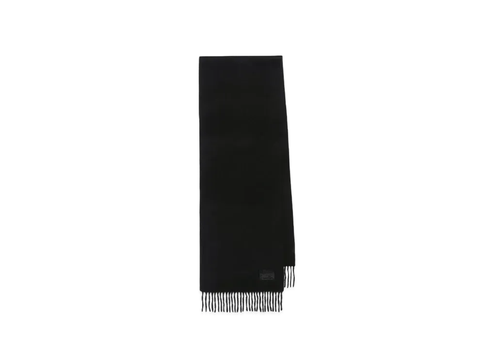 Paul Smith Cropped Logo Cashmere Scarf "Black"