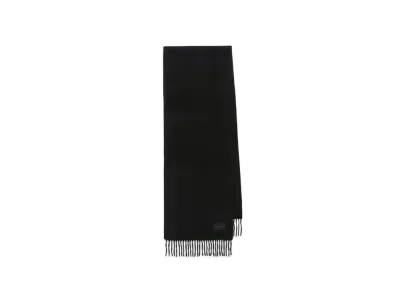 Paul Smith Cropped Logo Cashmere Scarf "Black"