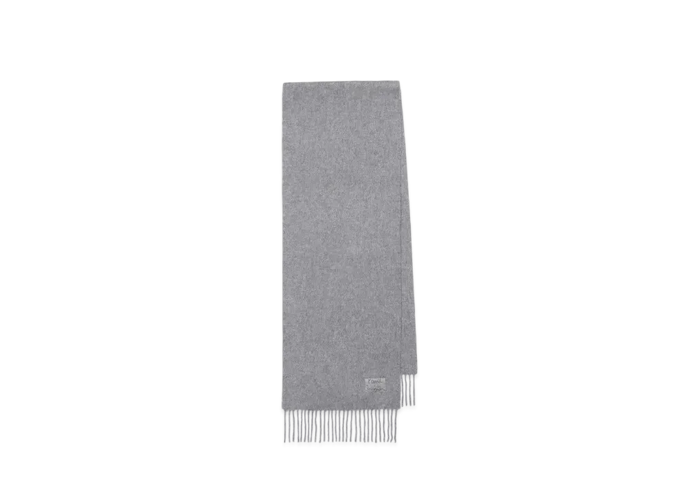 Paul Smith Cropped Logo Cashmere Scarf "Gray"