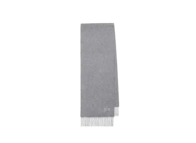 Paul Smith Cropped Logo Cashmere Scarf "Gray"