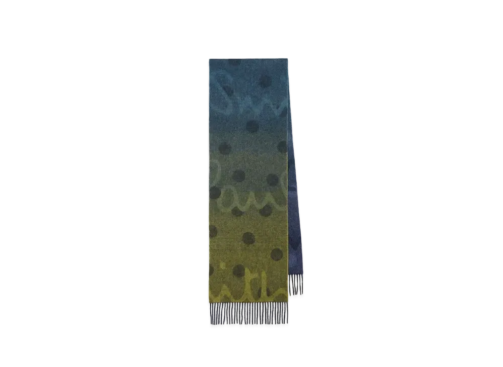 Paul Smith Logo / Dot Gradient Scarf "Blue"