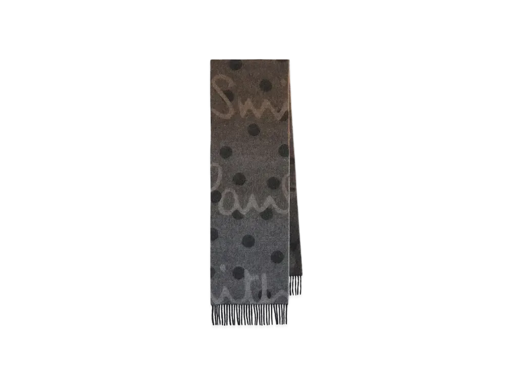 Paul Smith Logo / Dot Gradient Scarf "Gray"