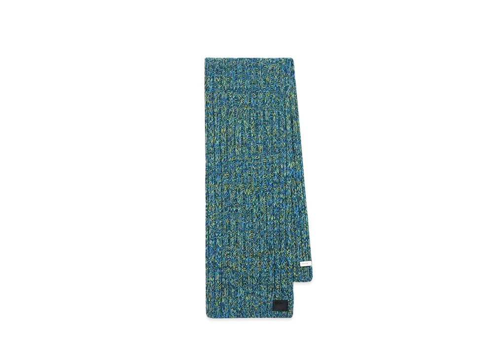 Paul Smith Melange Wool Knit Scarf "Blue"
