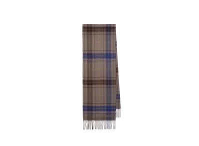 Paul Smith Modern Tartan Cashmere Blend Scarf "Brown"