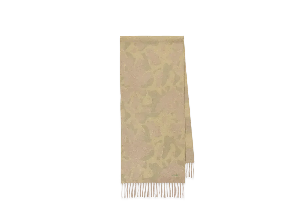 Paul Smith Photogram Leaves Cashmere Scarf "LightYellow"