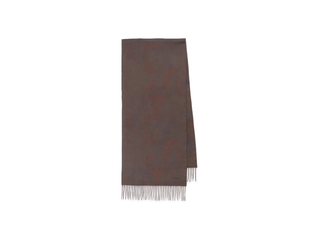 Paul Smith Photogram Leaves Cashmere Scarf "DarkBrown"