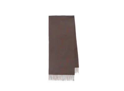 Paul Smith Photogram Leaves Cashmere Scarf "DarkBrown"