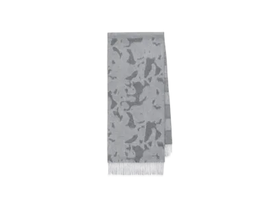 Paul Smith Photogram Leaves Cashmere Scarf "Gray"