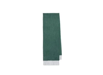 Paul Smith Embroidered Logo Wool Scarf "Green"