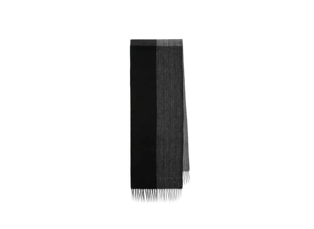 Paul Smith Color-Blocking Cashmere-Blend Scarf "Black"