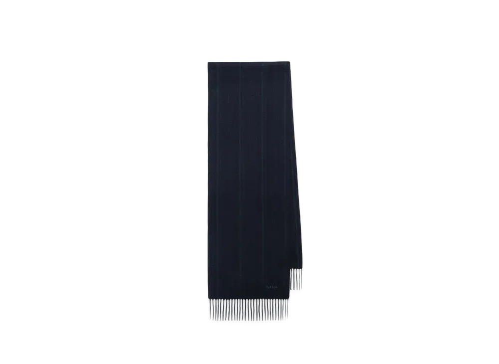 Paul Smith All-Over Stripe Cashmere-Blend Scarf "Navy"
