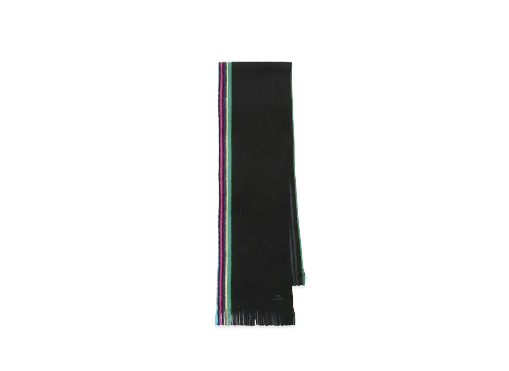 Paul Smith Sport Stripe Edge Muffler "Black"