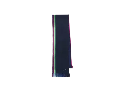 Paul Smith Sport Stripe Edge Muffler "Navy"