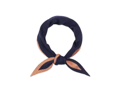 Paul Smith Contrast-Edged Knit Scarf "Navy"