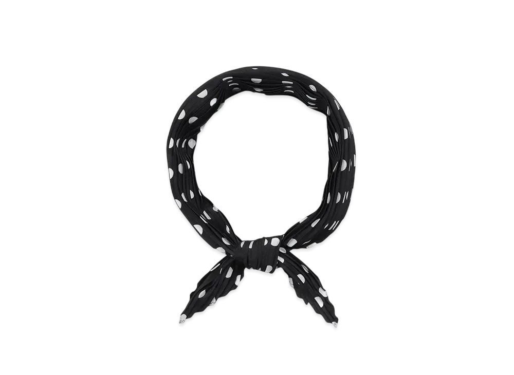 Paul Smith Dot Pleated Scarf "Black"