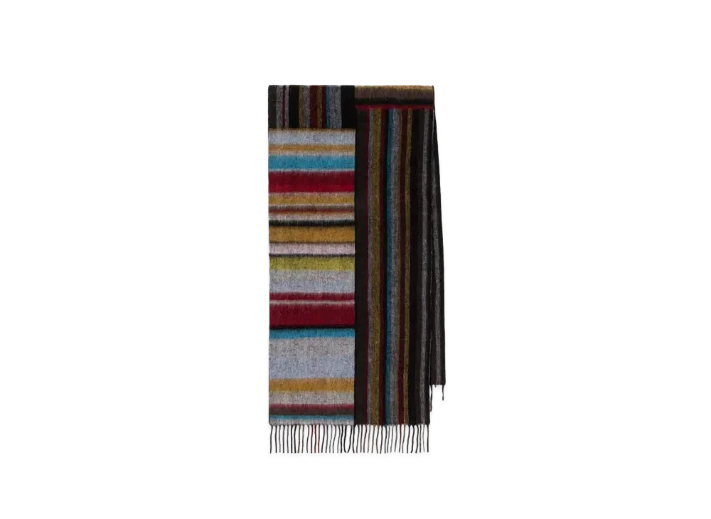 Paul Smith Signature Stripe Patchwork Scarf "Multi"