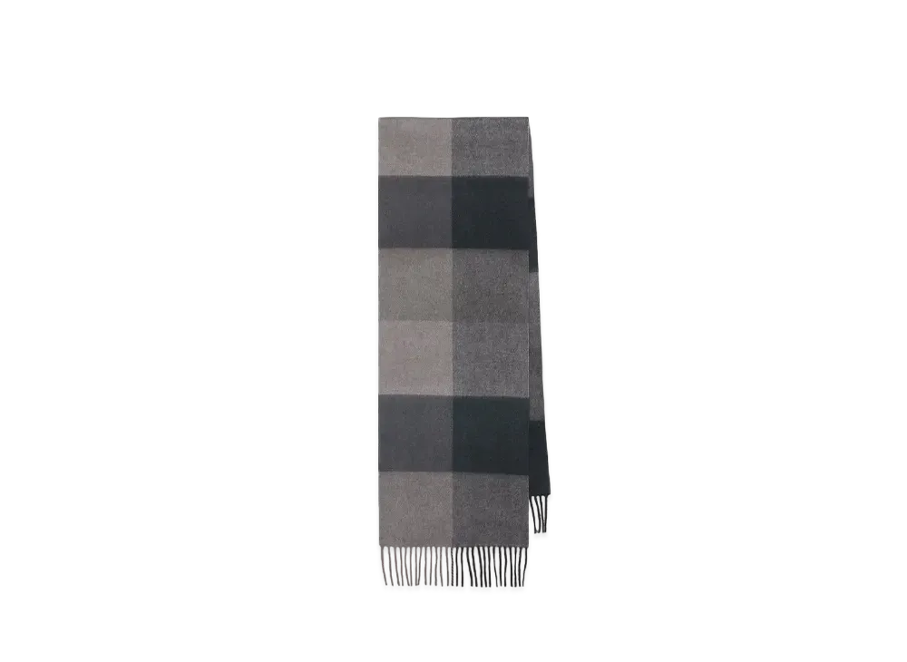 Paul Smith Block Check Cashmere Muffler "DarkGray"