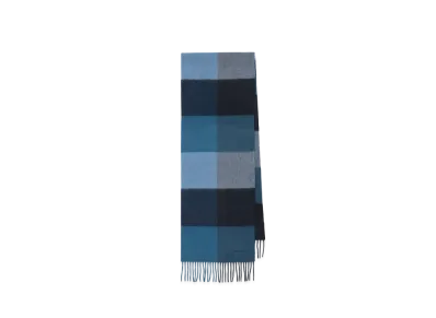 Paul Smith Block Check Cashmere Muffler "Navy"