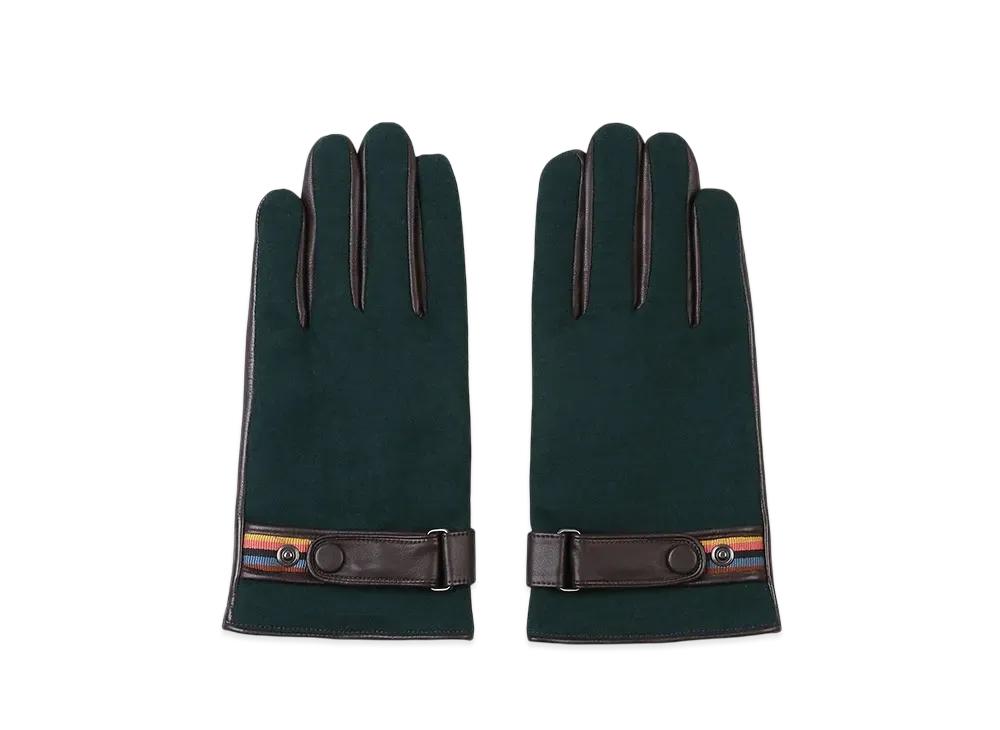 Paul Smith Artist Stripe Belt Gloves "DarkGreen"