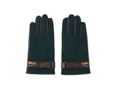 Paul Smith Artist Stripe Belt Gloves "DarkGreen"