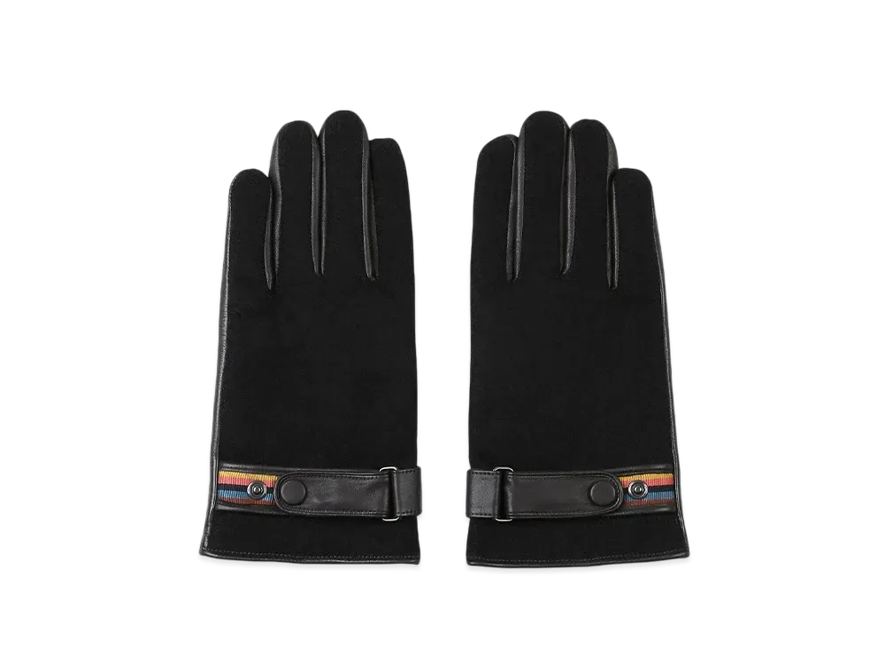 Paul Smith Artist Stripe Belt Gloves "Black"