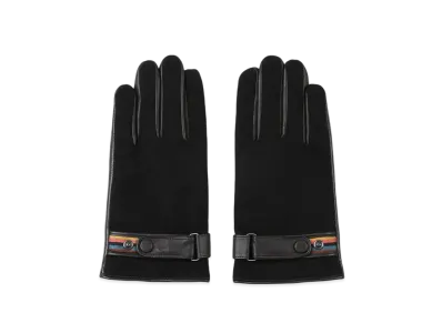 Paul Smith Artist Stripe Belt Gloves "Black"