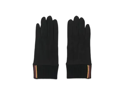 Paul Smith Artist Stripe Rib Gloves "Black"