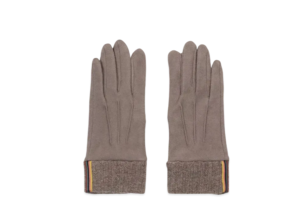 Paul Smith Artist Stripe Rib Gloves "Beige"