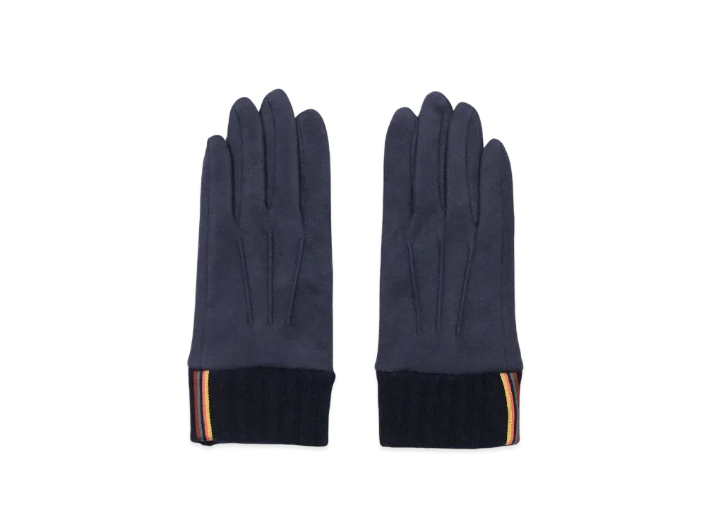 Paul Smith Artist Stripe Rib Gloves "Navy"