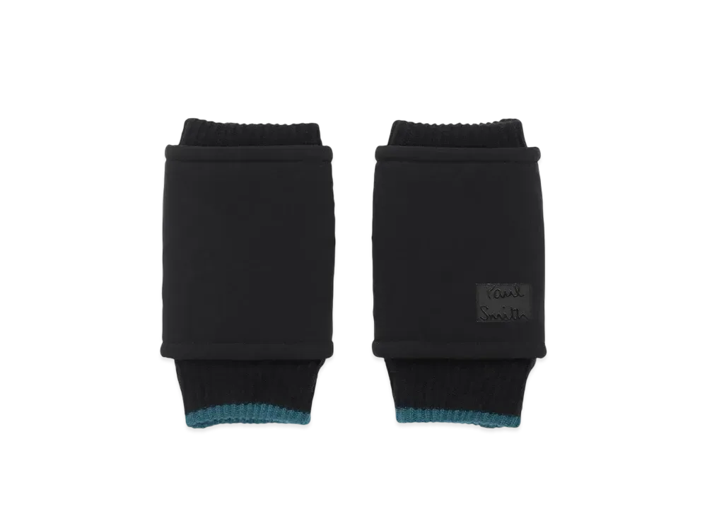 Paul Smith Cropped Logo Fingerless Gloves "Black"