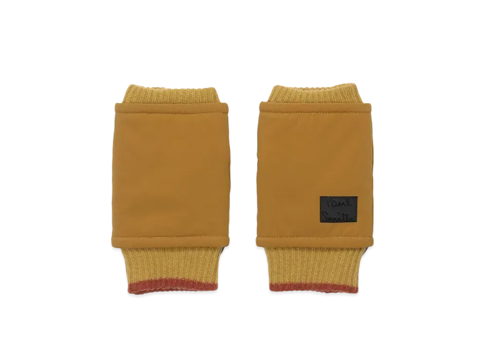 Paul Smith Cropped Logo Fingerless Gloves "Musterd"