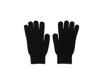 Paul Smith Logo Tab Knit Gloves "Black"