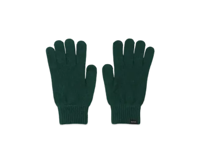 Paul Smith Logo Tab Knit Gloves "DarkGreen"