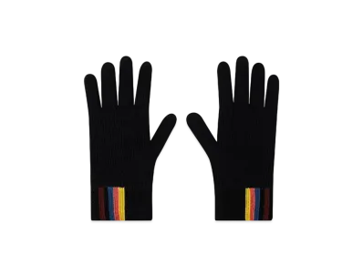Paul Smith Artist Stripe Point Gloves "Black"